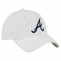 Atlanta Braves Women's Floral Mesh 9TWENTY Adjustable Hat - White | New Era