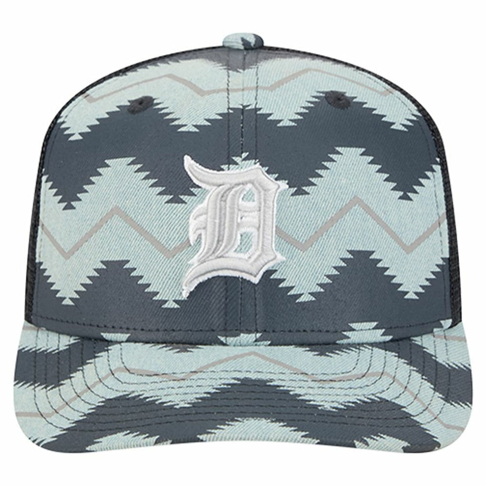 Detroit Tigers Aztec Denim 9SEVENTY Adjustable Hat - Denim/Navy | New Era