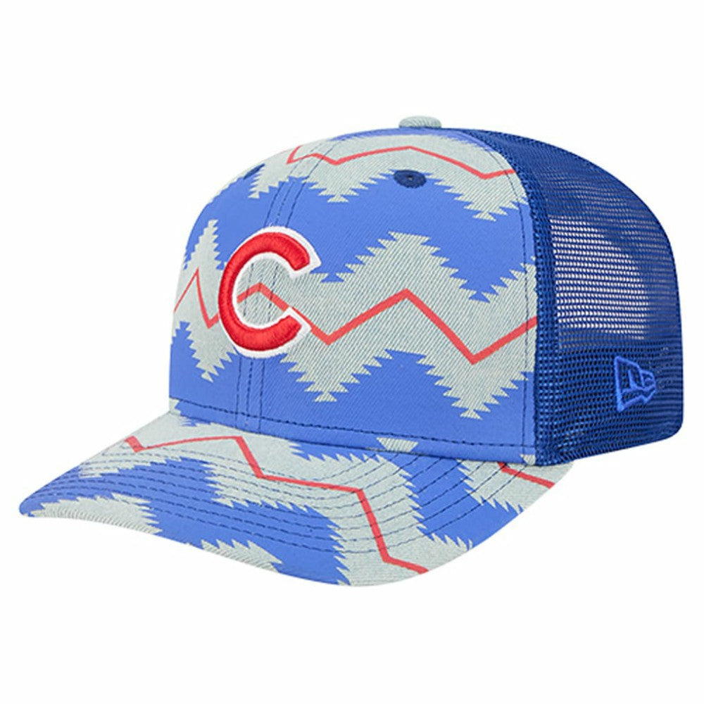 Chicago Cubs Aztec Denim 9SEVENTY Adjustable Hat - Denim/Royal | New Era