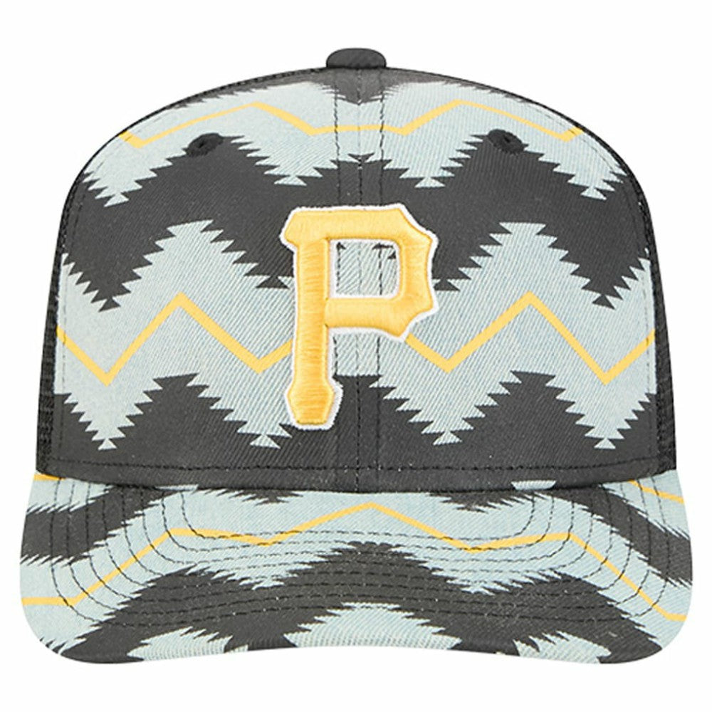 Pittsburgh Pirates Aztec Denim 9SEVENTY Adjustable Hat - Denim/Black | New Era