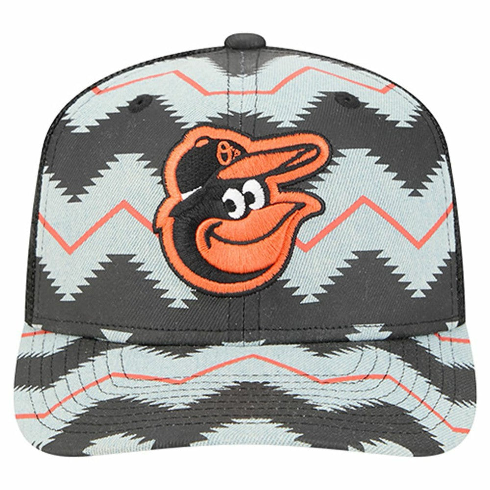 Baltimore Orioles Aztec Denim 9SEVENTY Adjustable Hat - Denim/Black | New Era