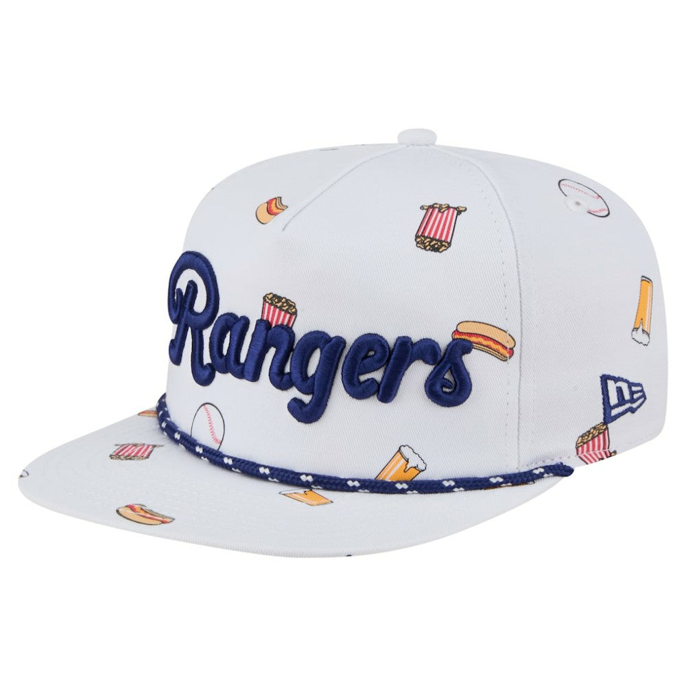 Texas Rangers Team Cheer Rope 19TWENTY Adjustable Hat - White | New Era