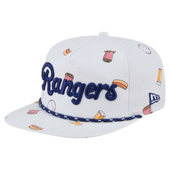 Texas Rangers Team Cheer Rope 19TWENTY Adjustable Hat - White | New Era