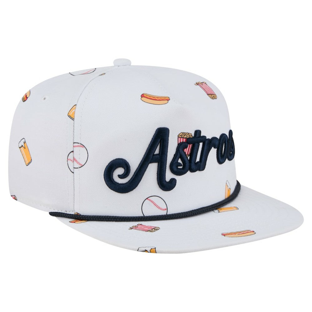 Houston Astros Team Cheer Rope 19TWENTY Adjustable Hat - White | New Era