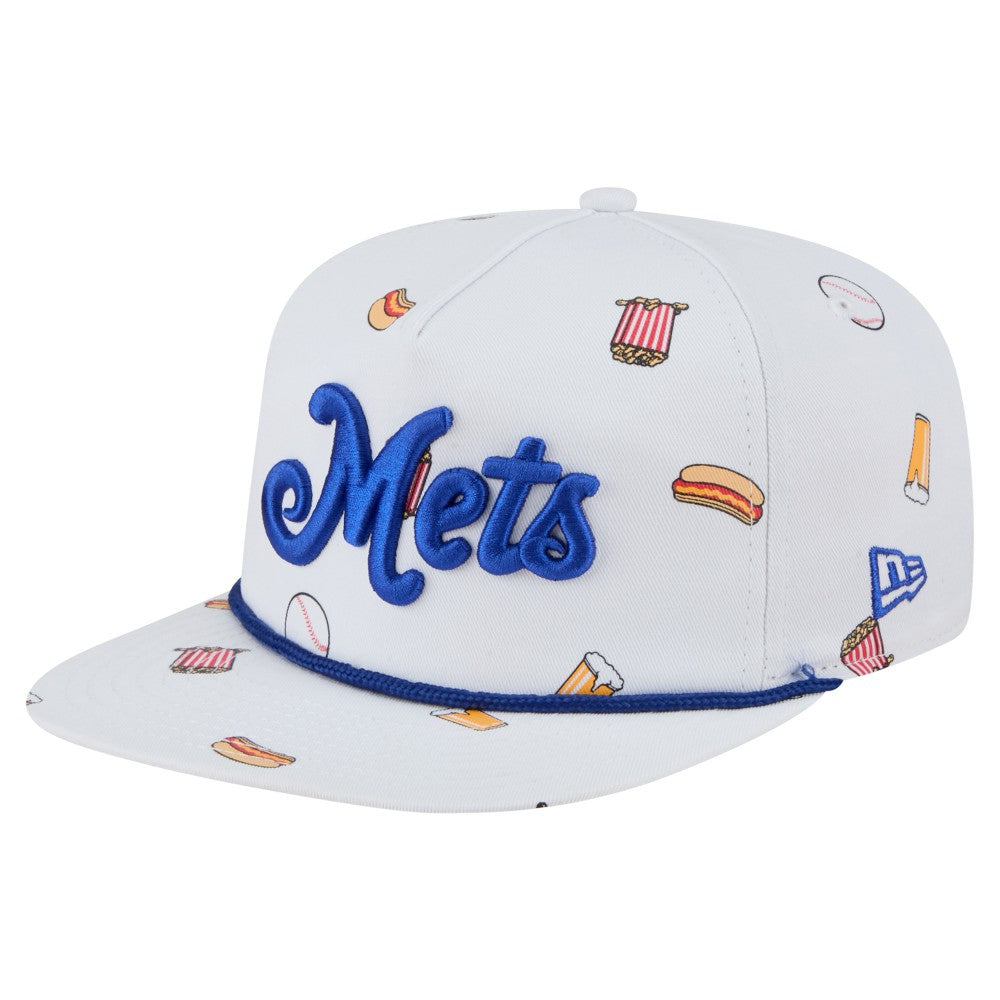 New York Mets Team Cheer Rope 19TWENTY Adjustable Hat - White | New Era