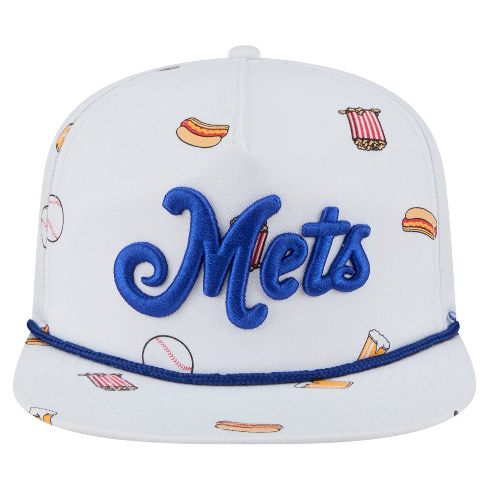 New York Mets Team Cheer Rope 19TWENTY Adjustable Hat - White | New Era