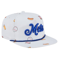 New York Mets Team Cheer Rope 19TWENTY Adjustable Hat - White | New Era