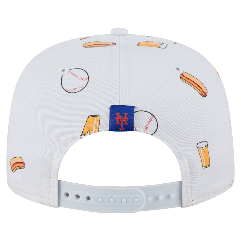 New York Mets Team Cheer Rope 19TWENTY Adjustable Hat - White | New Era