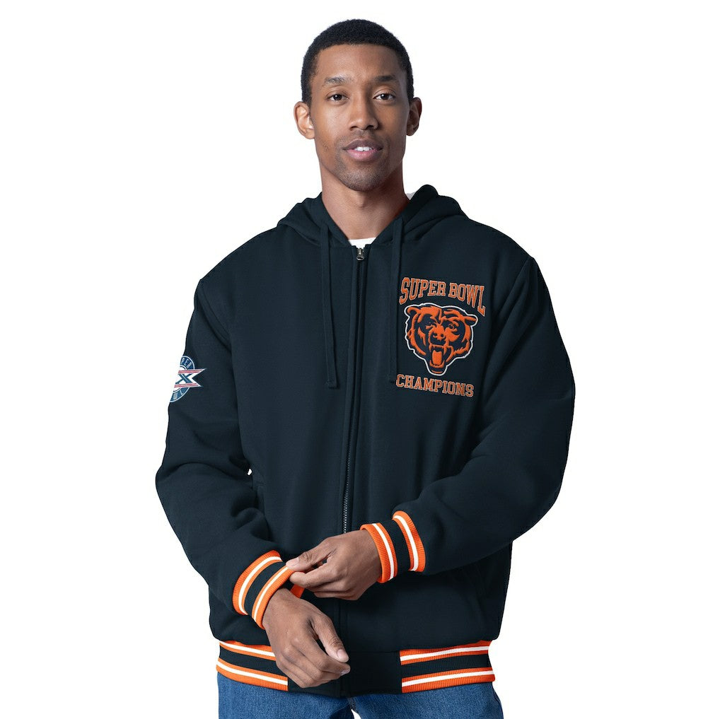 Chicago Bears G-III Sports by Carl Banks Power Forward Commemorative Full-Zip Hooded Jacket - Navy sale