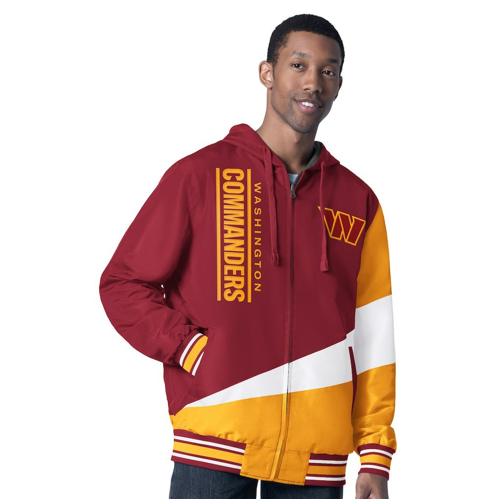 Washington Commanders G-III Sports by Carl Banks Dual Threat Reversable Full-Zip Hooded Jacket - Burgundy/Charcoal on sale