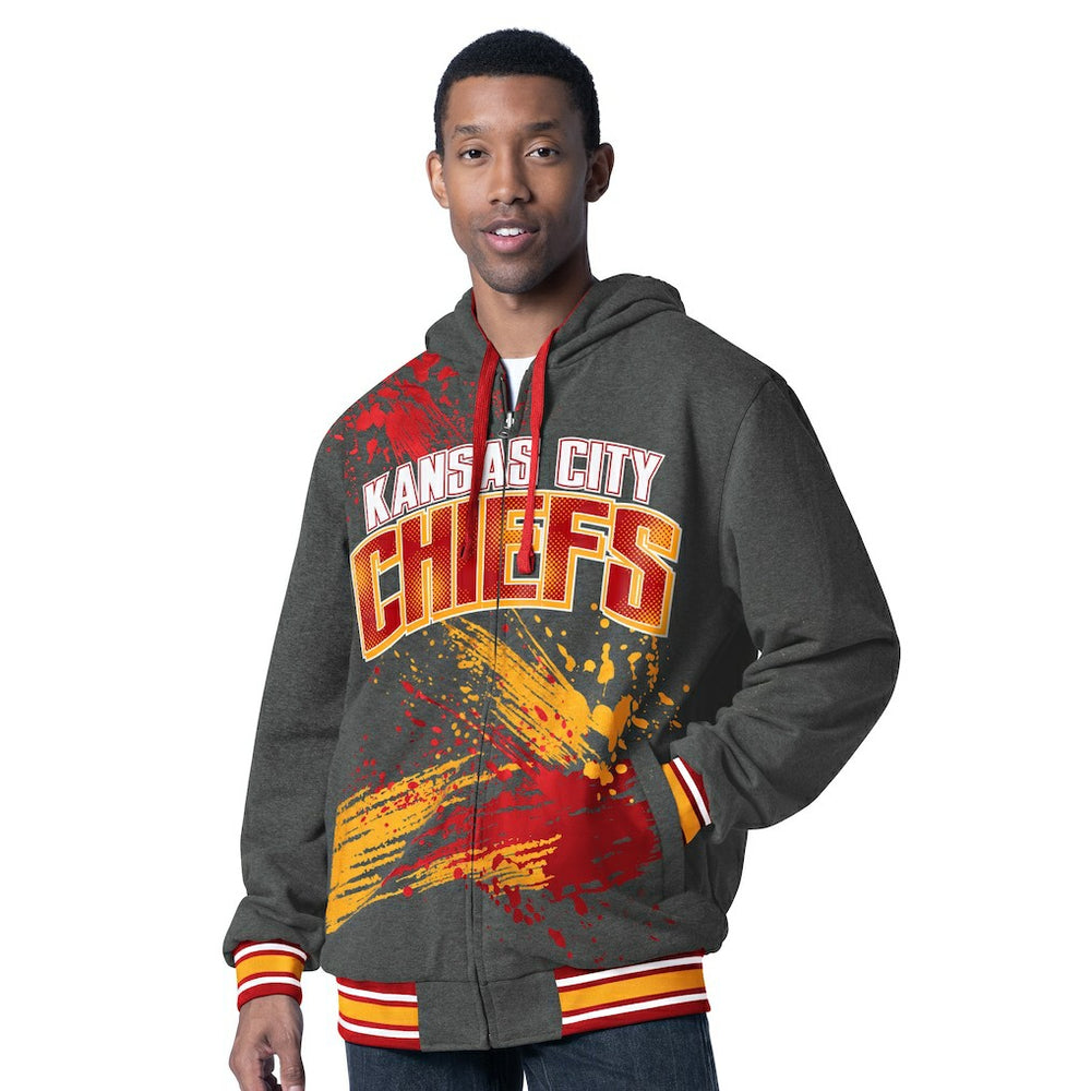 Kansas City Chiefs G-III Sports by Carl Banks Dual Threat Reversable Full-Zip Hooded Jacket - Red/Charcoal online
