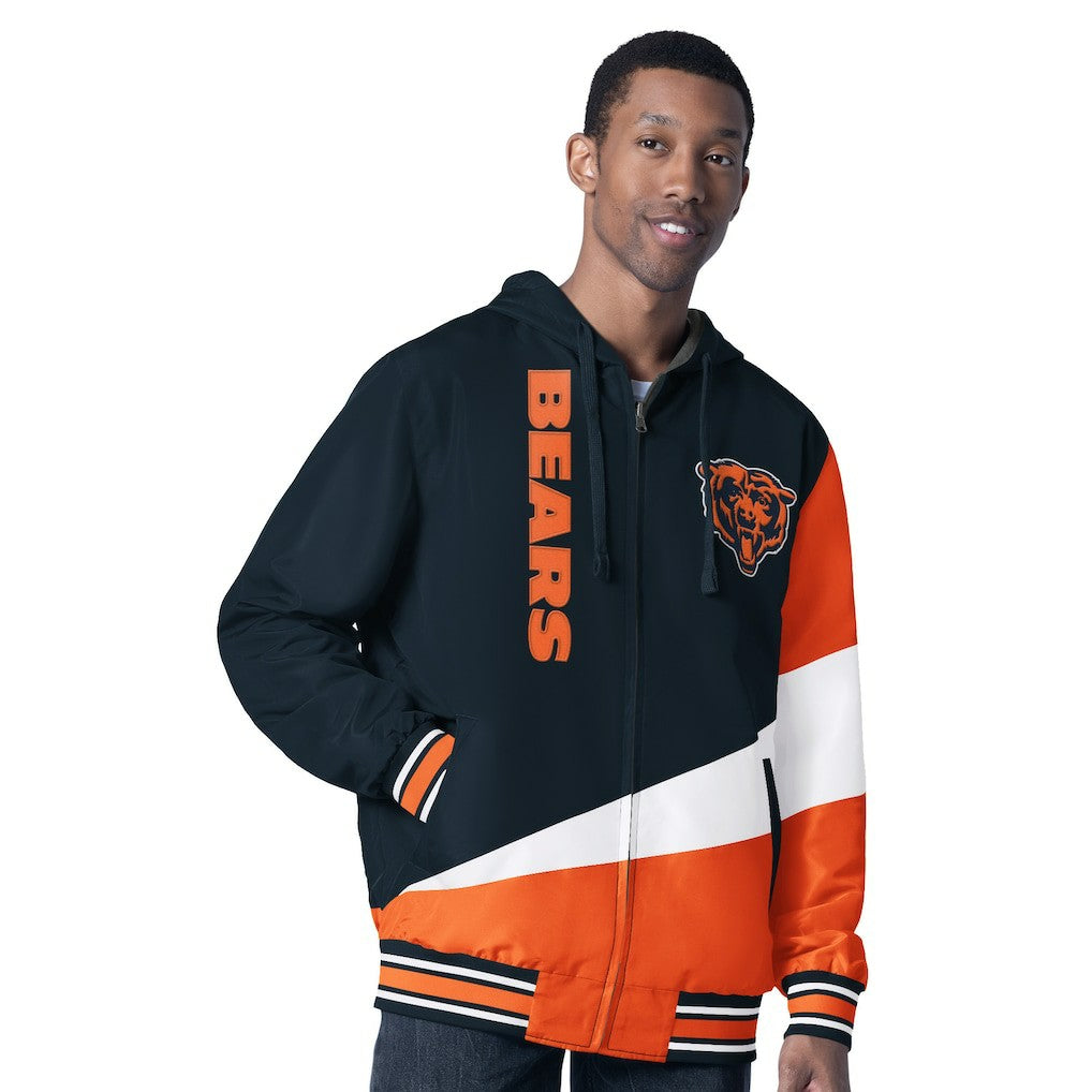 Chicago Bears G-III Sports by Carl Banks Dual Threat Reversable Full-Zip Hooded Jacket - Navy/Charcoal cheap