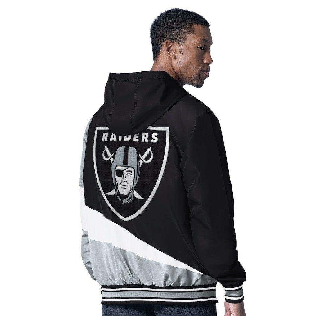 Las Vegas Raiders G-III Sports by Carl Banks Dual Threat Reversable Full-Zip Hooded Jacket - Black/Charcoal cheap