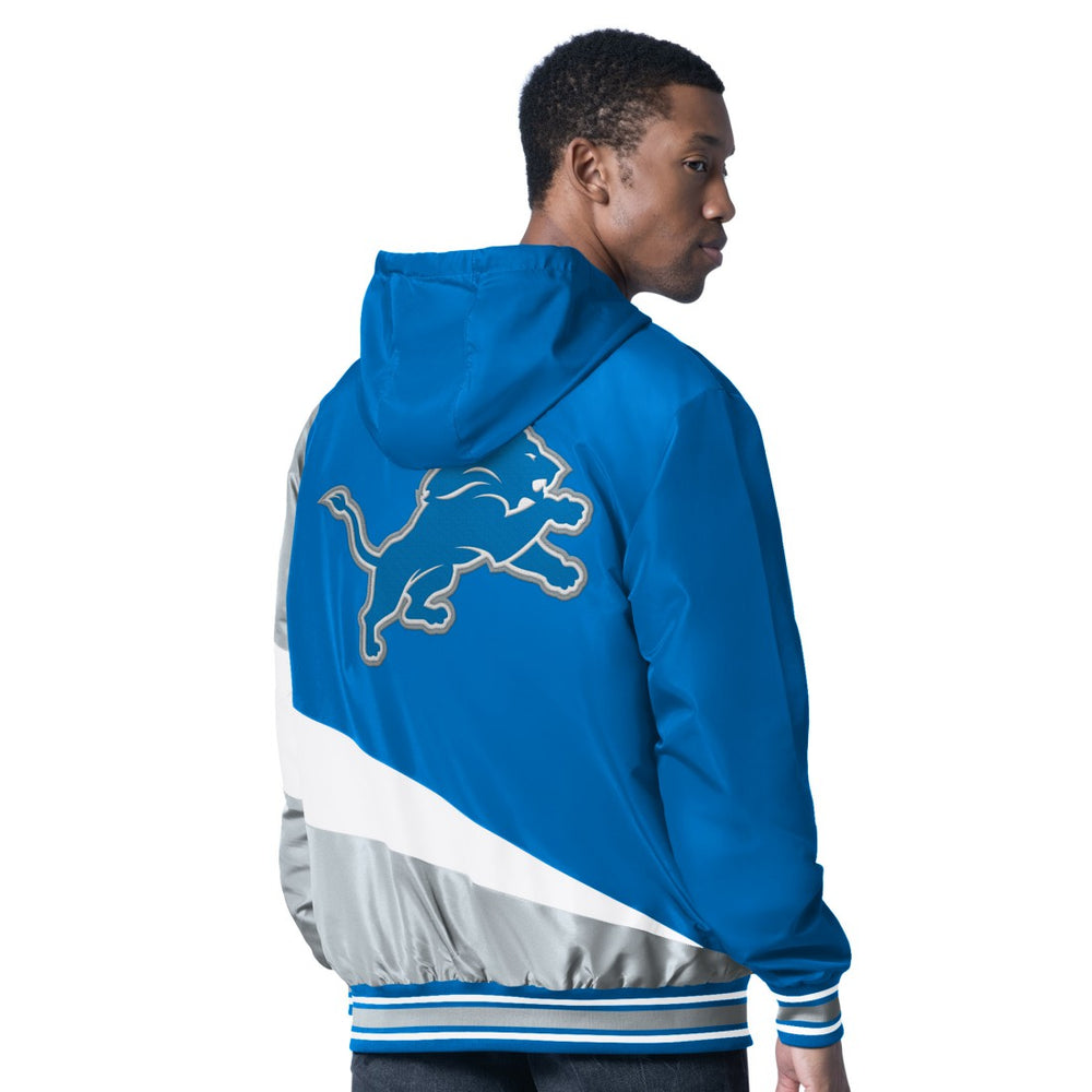 Detroit Lions G-III Sports by Carl Banks Dual Threat Reversable Full-Zip Hooded Jacket - Blue/Charcoal on sale