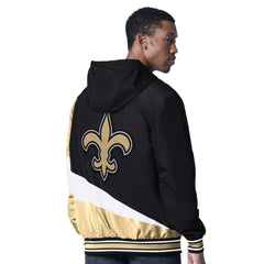 New Orleans Saints G-III Sports by Carl Banks Dual Threat Reversable Full-Zip Hooded Jacket - Black/Charcoal sale
