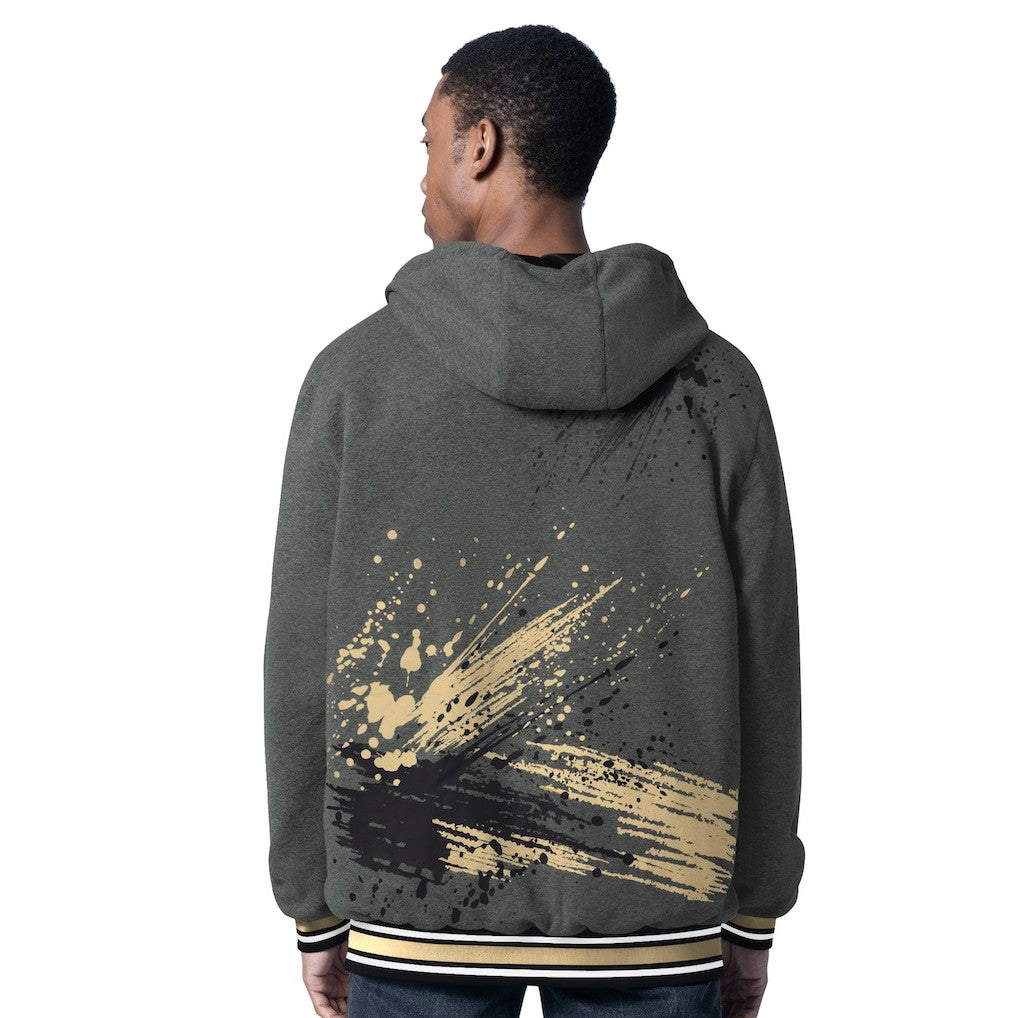 New Orleans Saints G-III Sports by Carl Banks Dual Threat Reversable Full-Zip Hooded Jacket - Black/Charcoal sale