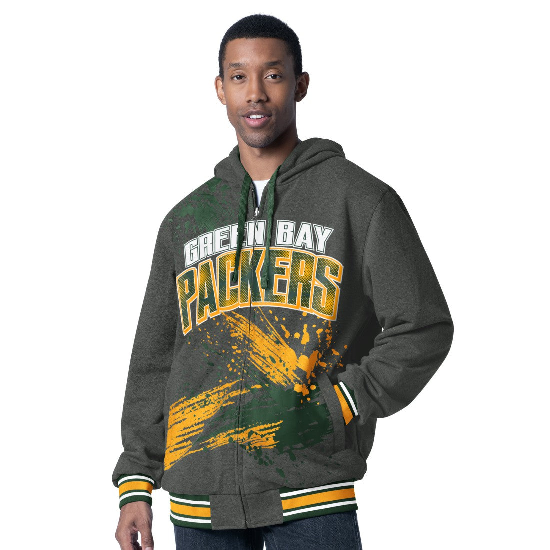 Green Bay Packers G-III Sports by Carl Banks Dual Threat Reversable Full-Zip Hooded Jacket - Green/Charcoal for sale