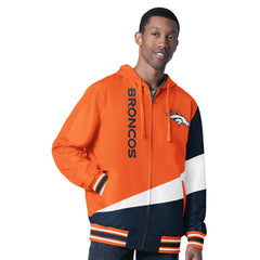 Denver Broncos G-III Sports by Carl Banks Dual Threat Reversable Full-Zip Hooded Jacket - Orange/Charcoal discount