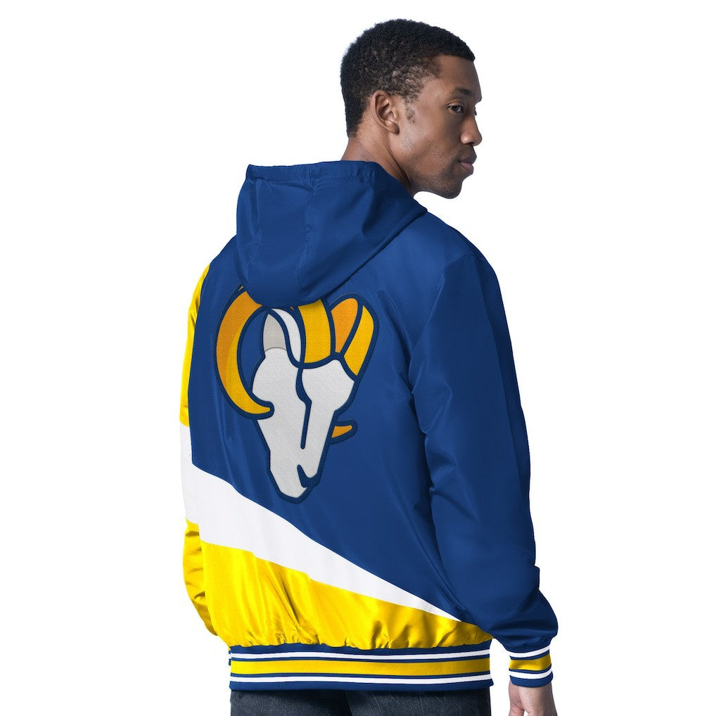 Los Angeles Rams G-III Sports by Carl Banks Dual Threat Reversable Full-Zip Hooded Jacket - Royal/Charcoal for sale