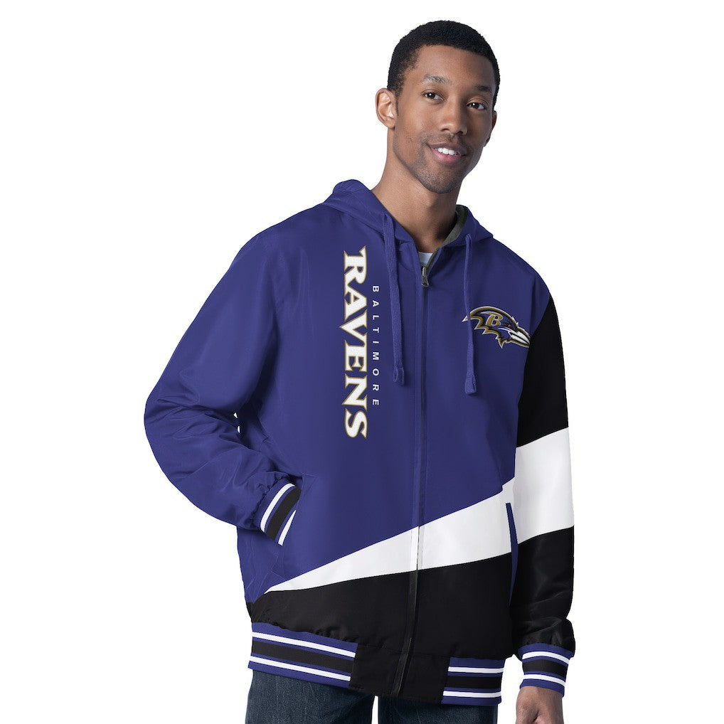 Baltimore Ravens G-III Sports by Carl Banks Dual Threat Reversable Full-Zip Hooded Jacket - Purple/Charcoal outlet