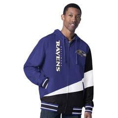Baltimore Ravens G-III Sports by Carl Banks Dual Threat Reversable Full-Zip Hooded Jacket - Purple/Charcoal outlet