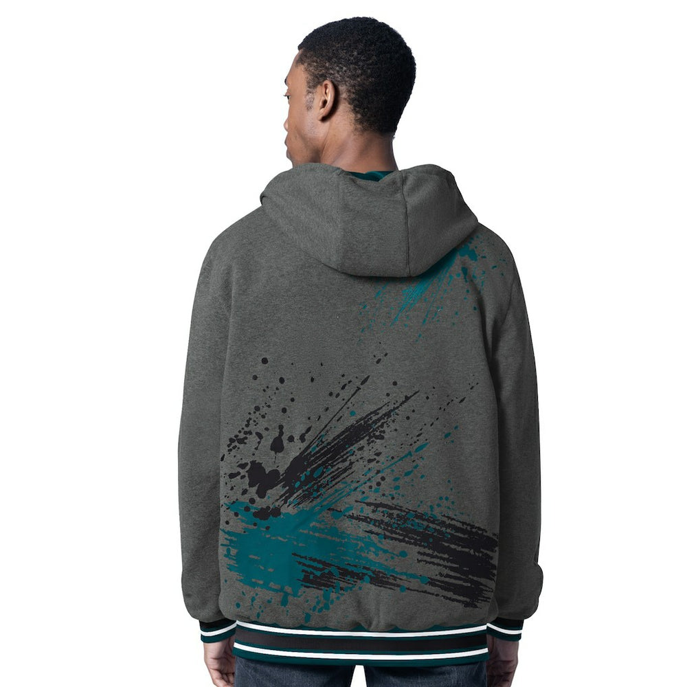 Philadelphia Eagles G-III Sports by Carl Banks Dual Threat Reversable Full-Zip Hooded Jacket - Midnight Green/Charcoal outlet