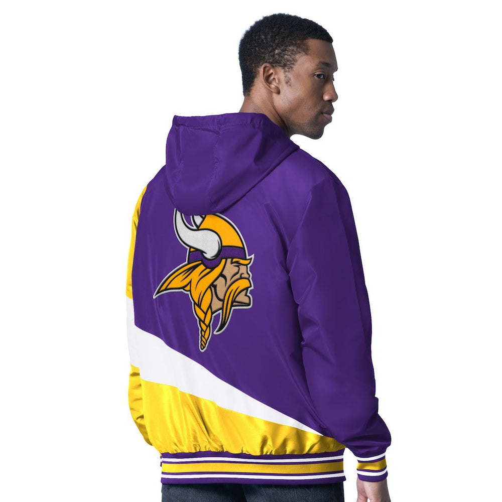 Minnesota Vikings G-III Sports by Carl Banks Dual Threat Reversable Full-Zip Hooded Jacket - Purple/Charcoal cheap