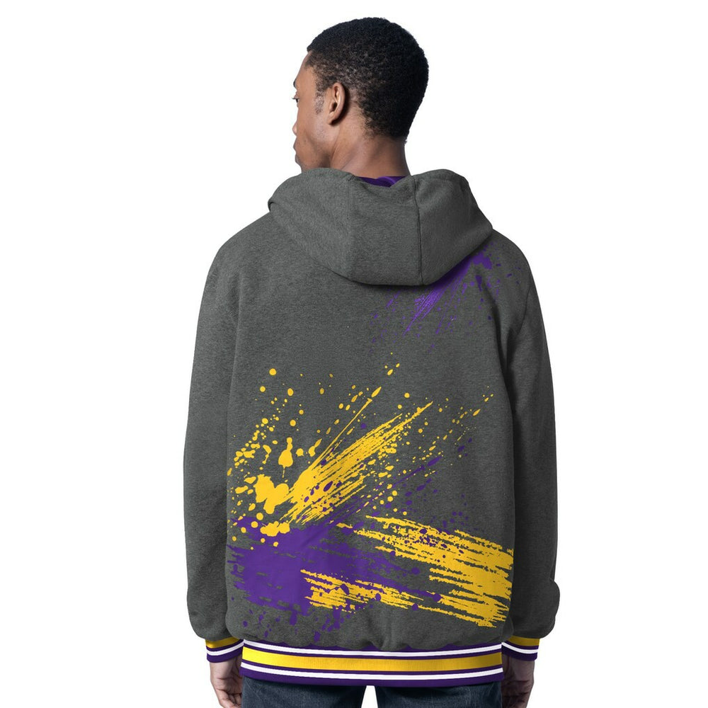 Minnesota Vikings G-III Sports by Carl Banks Dual Threat Reversable Full-Zip Hooded Jacket - Purple/Charcoal cheap