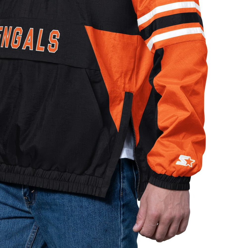 Cincinnati Bengals Starter Prospect Half-Zip Pullover - Black cheap