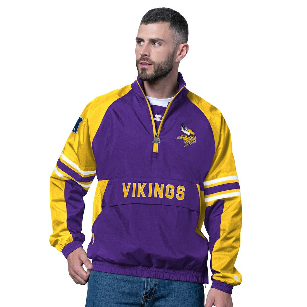 Minnesota Vikings Starter Prospect Half-Zip Pullover - Purple cheap