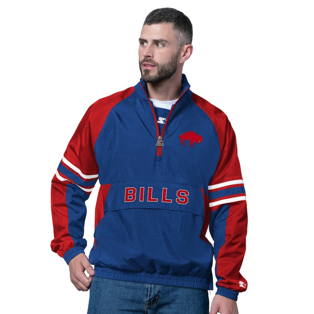 Buffalo Bills Starter Vintage Logo Prospect Half-Zip Pullover - Royal outlet