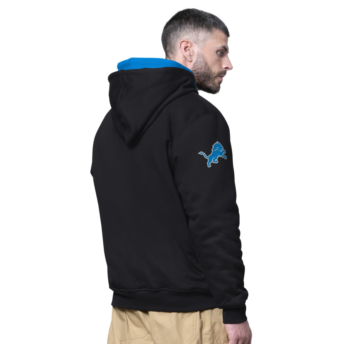 Detroit Lions Starter Big Shot Full-Zip Double Hoodie - Black for sale