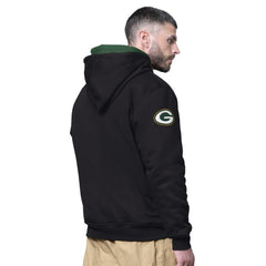 Green Bay Packers Starter Big Shot Full-Zip Double Hoodie - Black for sale
