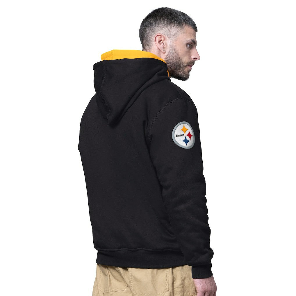 Pittsburgh Steelers Starter Big Shot Full-Zip Double Hoodie - Black for sale