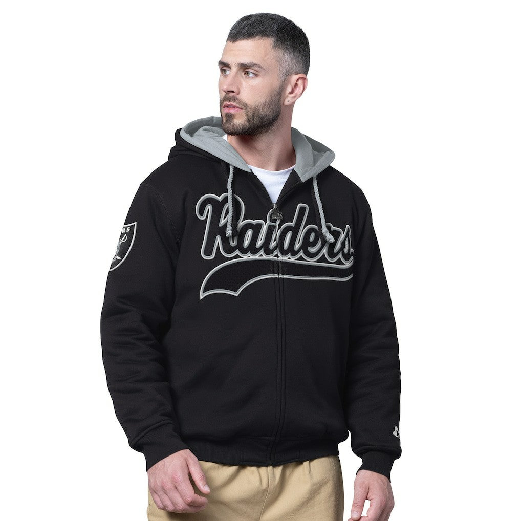 Las Vegas Raiders Starter Big Shot Full-Zip Double Hoodie - Black online