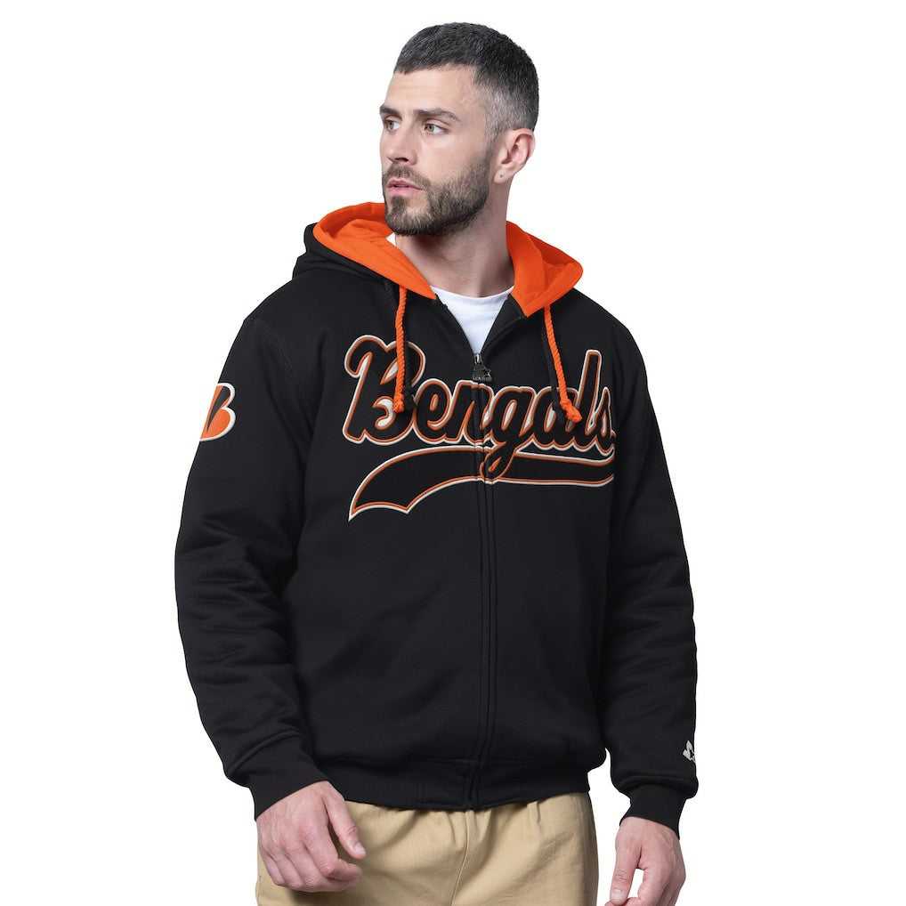 Cincinnati Bengals Starter Big Shot Full-Zip Double Hoodie - Black cheap