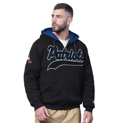 New England Patriots Starter Big Shot Throwback Full-Zip Double Hoodie - Black on sale