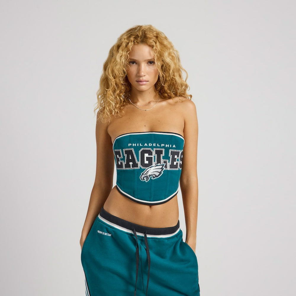 Philadelphia Eagles Off Season x NFL Women's Fleece Corset - Dark Green discount