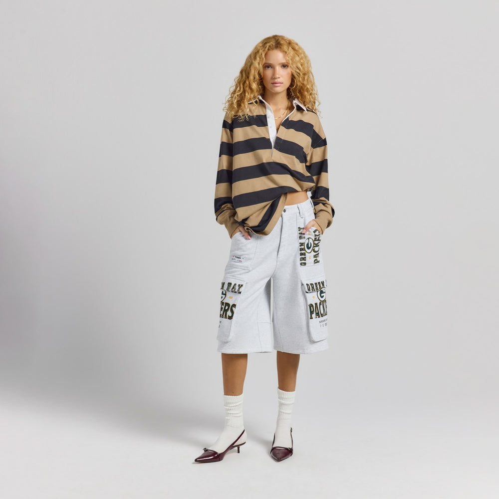 Green Bay Packers Off Season x NFL Women's Fleece Cargo Shorts - Heather Gray online