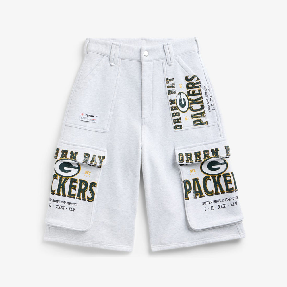 Green Bay Packers Off Season x NFL Women's Fleece Cargo Shorts - Heather Gray online
