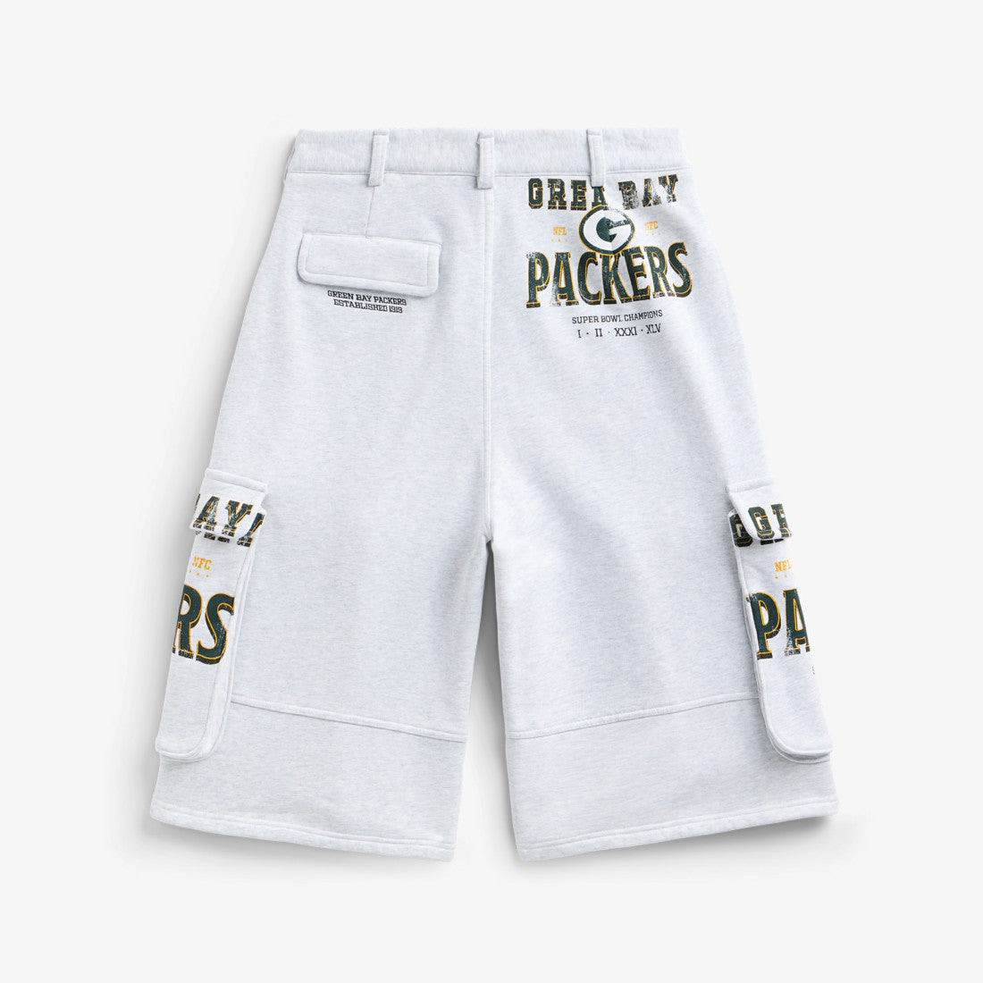 Green Bay Packers Off Season x NFL Women's Fleece Cargo Shorts - Heather Gray online