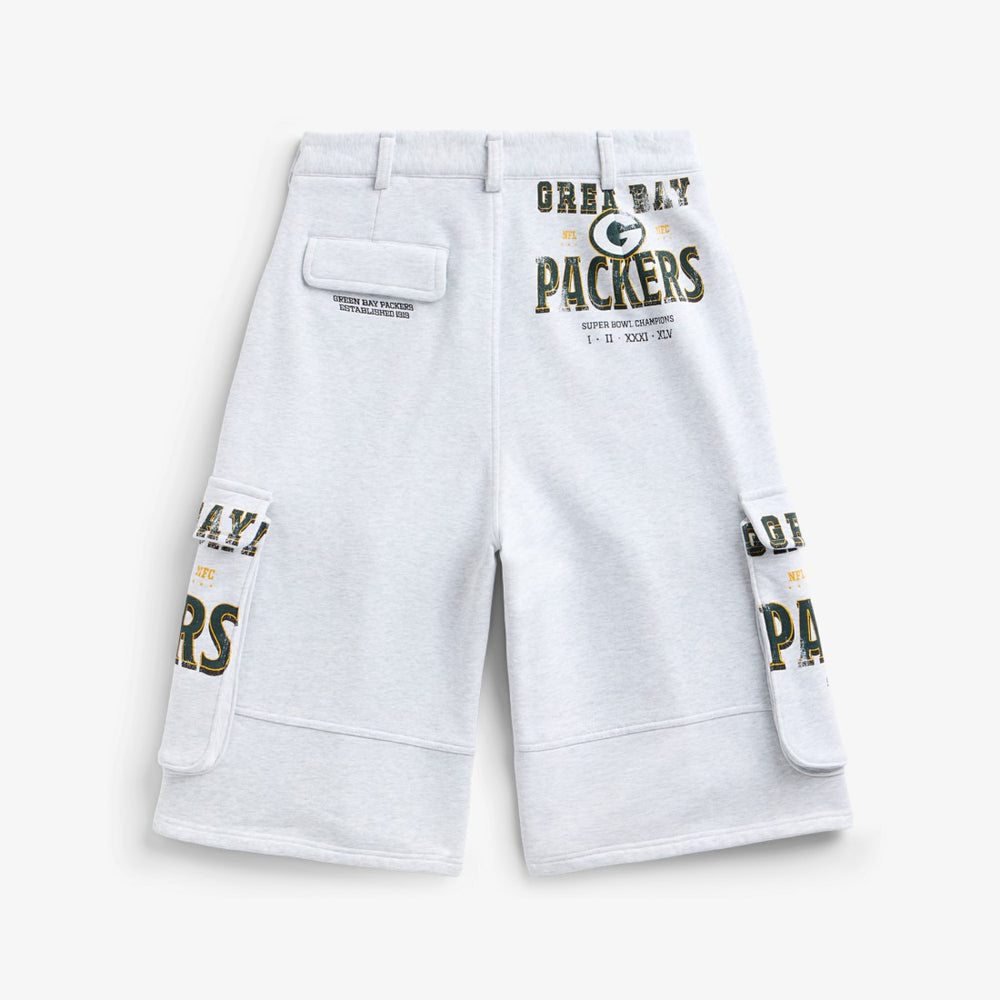 Green Bay Packers Off Season x NFL Women's Fleece Cargo Shorts - Heather Gray online