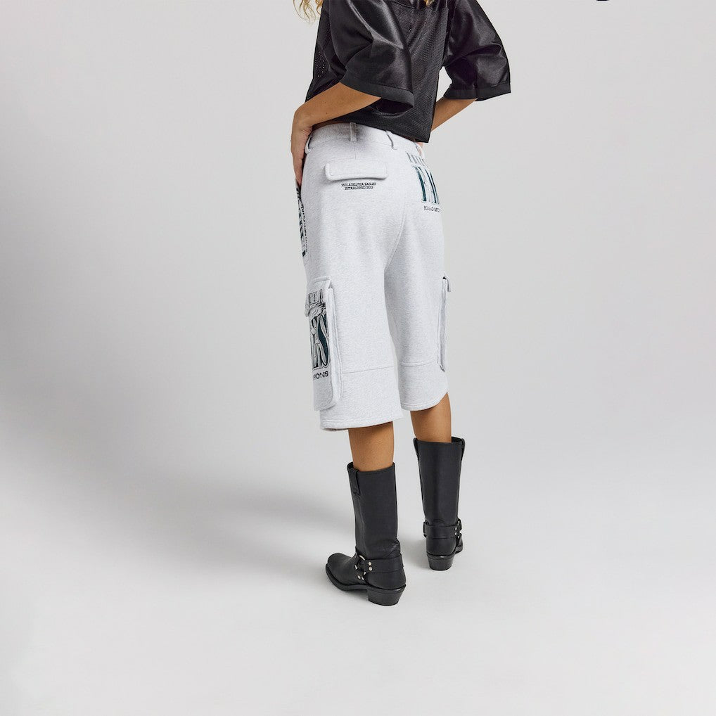 Philadelphia Eagles Off Season x NFL Women's Fleece Cargo Shorts - Heather Gray cheap