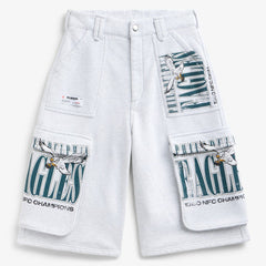 Philadelphia Eagles Off Season x NFL Women's Fleece Cargo Shorts - Heather Gray cheap