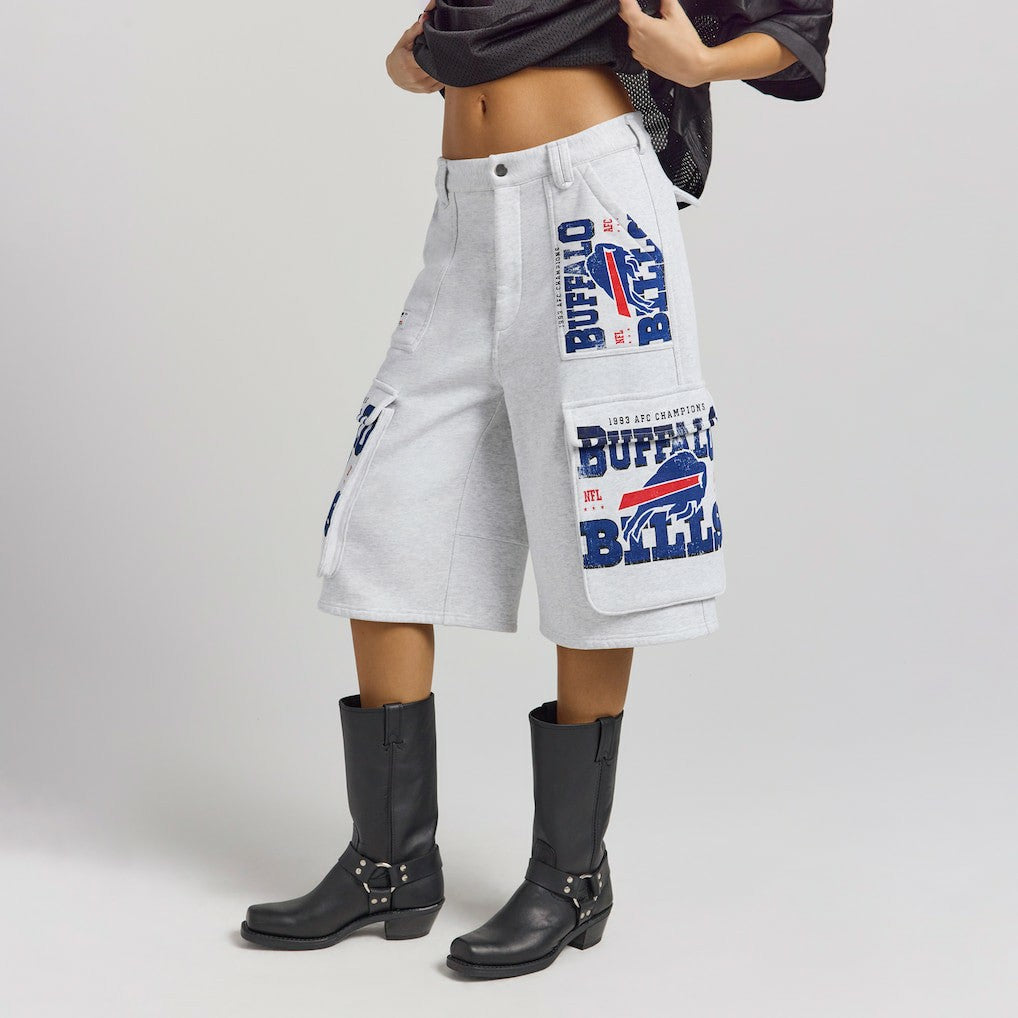 Buffalo Bills Off Season x NFL Women's Fleece Cargo Shorts - Heather Gray online