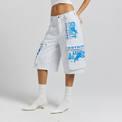 Detroit Lions Off Season x NFL Women's Fleece Cargo Shorts - Heather Gray for sale