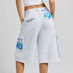 Detroit Lions Off Season x NFL Women's Fleece Cargo Shorts - Heather Gray for sale