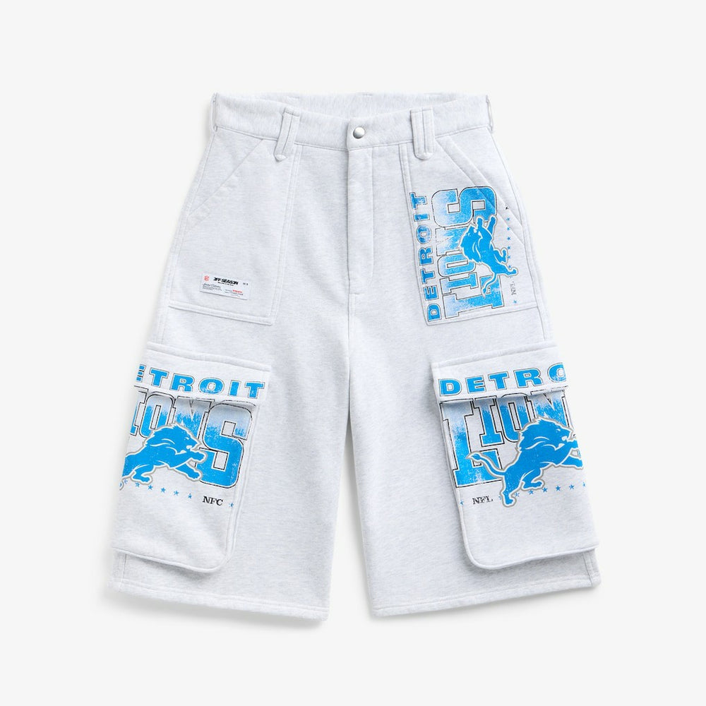 Detroit Lions Off Season x NFL Women's Fleece Cargo Shorts - Heather Gray for sale