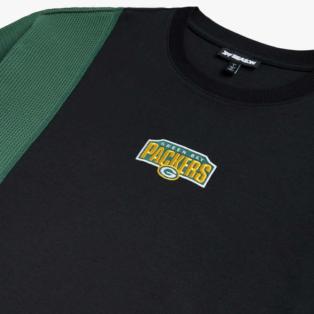 Green Bay Packers Off Season x NFL Unisex Spliced T-Shirt - Black cheap