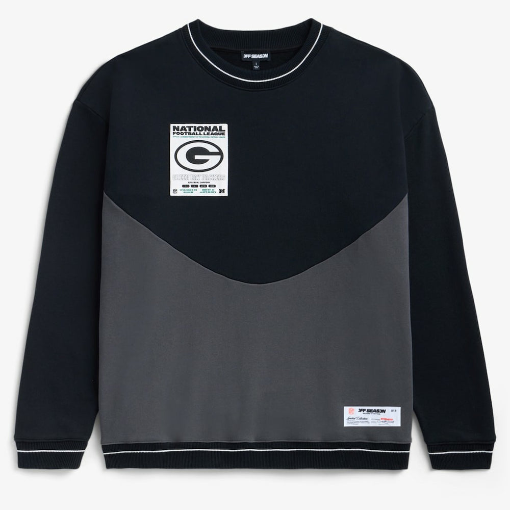 Green Bay Packers Off Season x NFL Unisex Fleece Sweatshirt - Black for sale